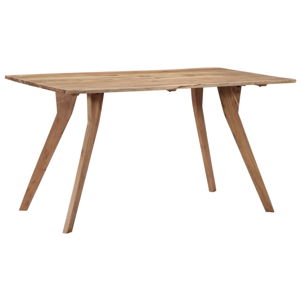 Dining Table Solid Acacia Wood - 140×80×76cm