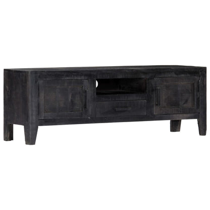 Tv Cabinet Black Wood 118x30x40cm