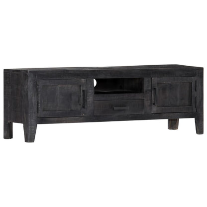 Tv Cabinet Black Wood 118x30x40cm