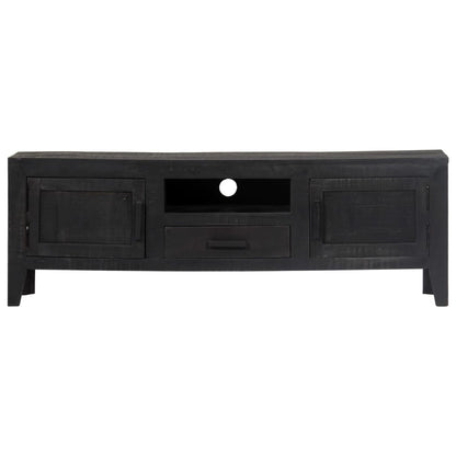 Tv Cabinet Black Wood 118x30x40cm