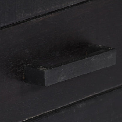 Tv Cabinet Black Wood 118x30x40cm