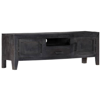 Tv Cabinet Black Wood 118x30x40cm