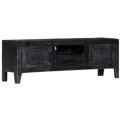 Tv Cabinet Black Wood 118x30x40cm