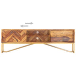 TV Cabinet Solid Sheesham Wood Brown