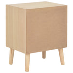Bedside Cabinet 2 Drawers Solid Pinewood