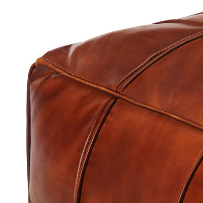 Pouffe Tan Genuine -Goat Leather