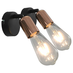 2 pcs Spot Lights Black and Copper
