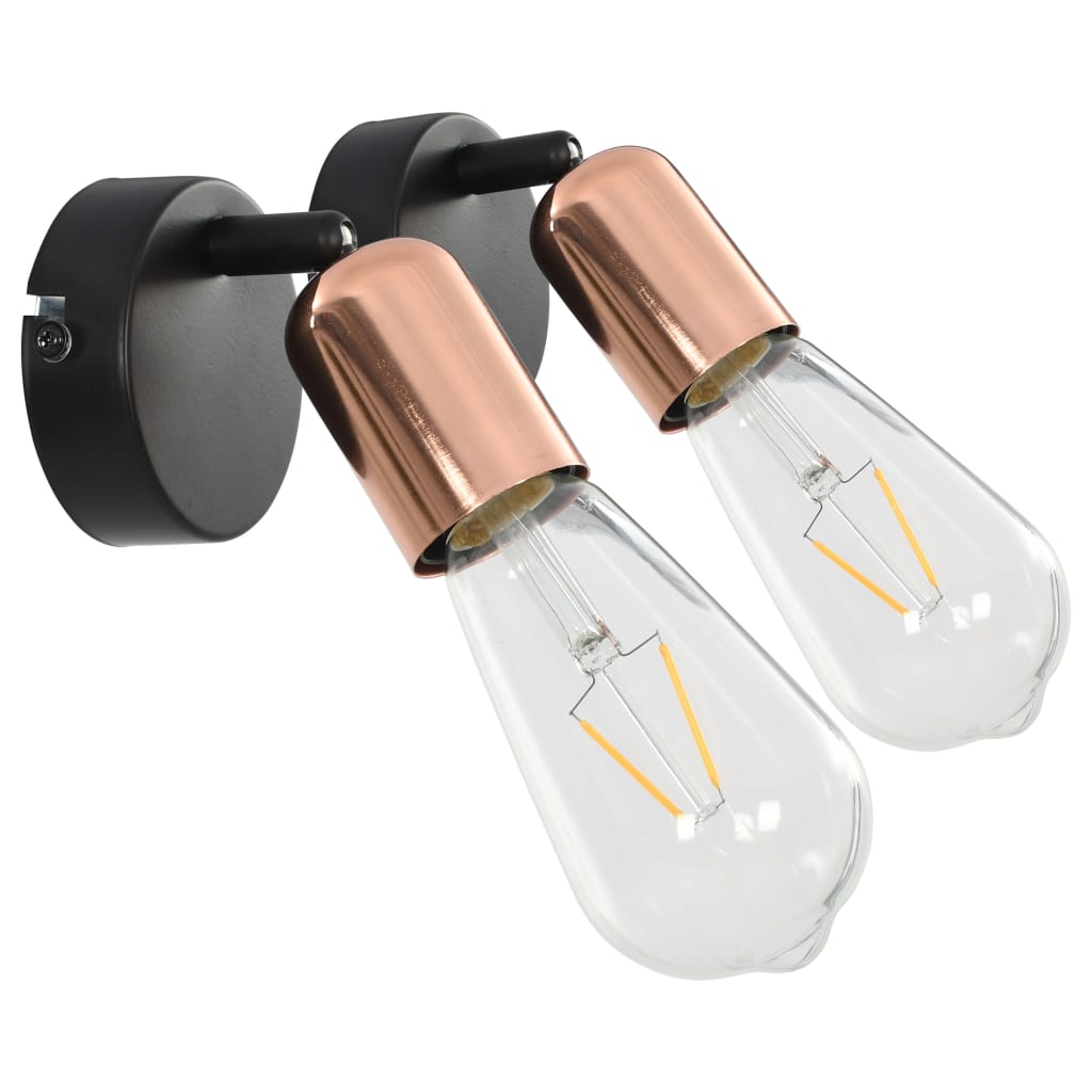 2 pcs Spot Lights Black and Copper