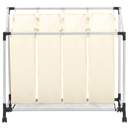Laundry Sorter with 4 Bags- Cream