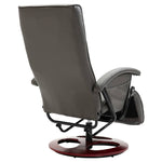 Swivel TV Armchair Grey Leather