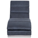 Chaise Longue Grey faux Suede Leather