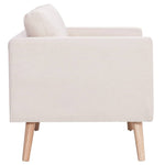 2-Seater Sofa Fabric Cream