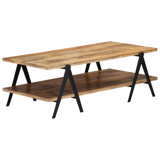 Coffee Table 2 Layers Solid Mango Wood