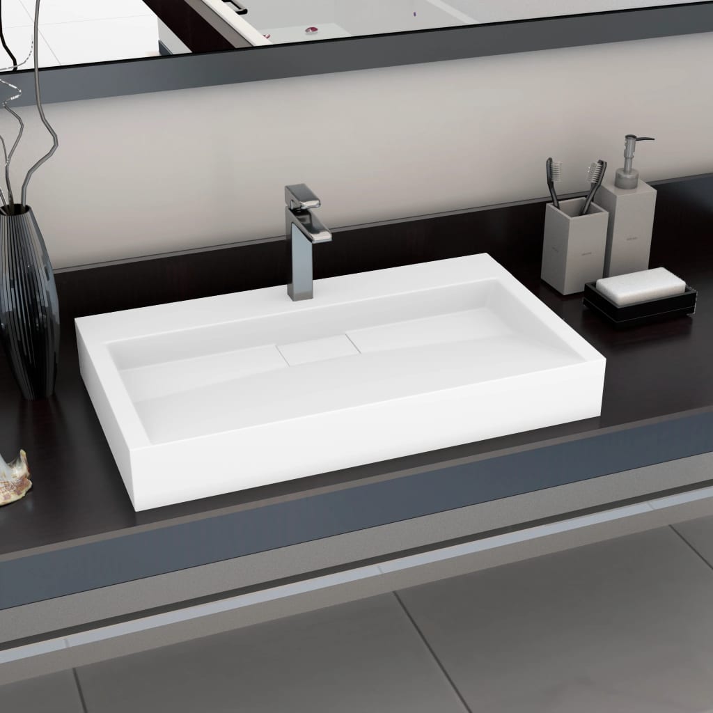 Wash Basin  Mineral Cast/Marble Cast , White
