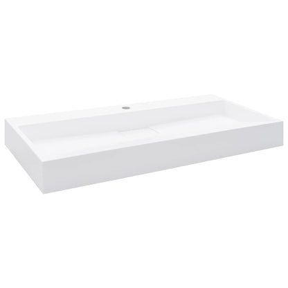 Wash Basin  Mineral Cast/Marble Cast {White}
