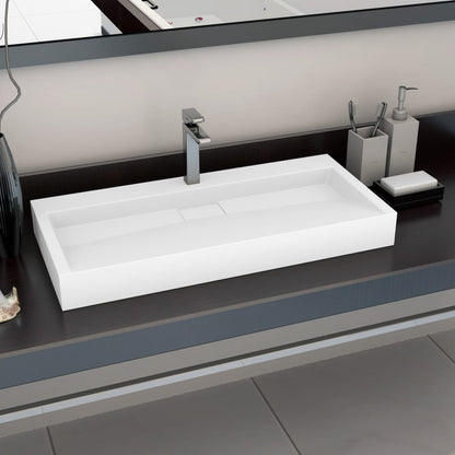 Wash Basin  Mineral Cast/Marble Cast {White}