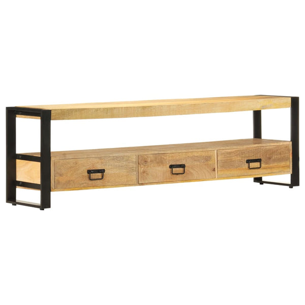  TV Cabinet With 3 Drawers Solid Mango Wood