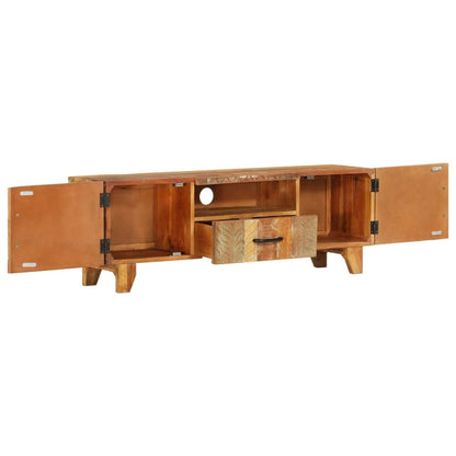 Hand Carved TV Cabinet Solid Reclaimed Wood
