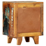 Hand Carved Bedside Cabinet Solid Reclaimed Wood