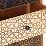 Sideboard with Printed Pattern Solid Mango Wood
