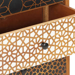 Sideboard with Printed Pattern Solid Mango Wood