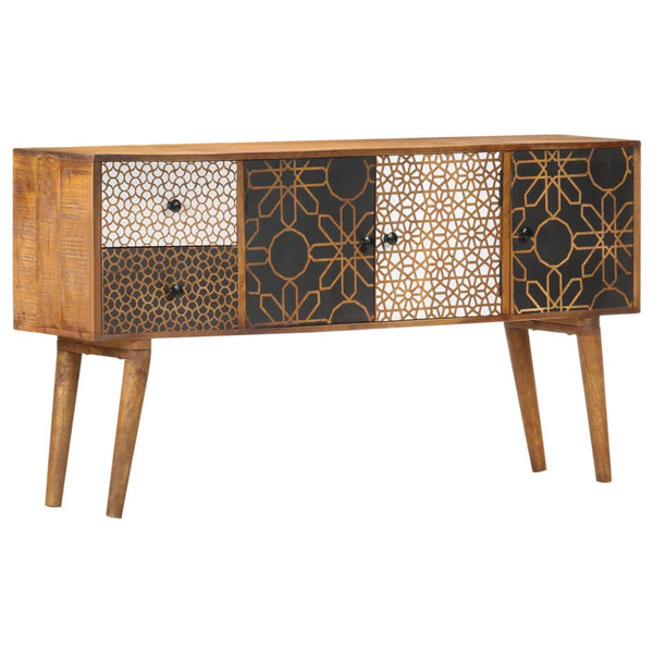  Sideboard with Printed Pattern, Solid Mango Wood