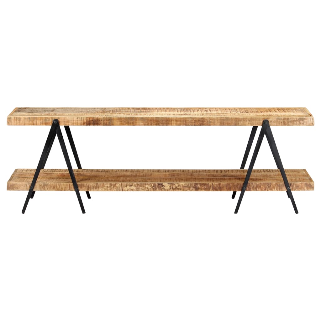 TV Cabinet 2 Shelves Solid Mango Wood