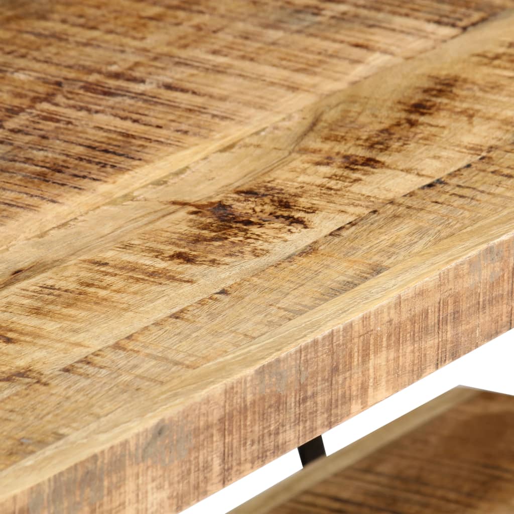 TV Cabinet 2 Shelves Solid Mango Wood