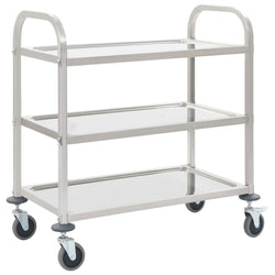 3-Tier Kitchen Trolley Stainless Steel