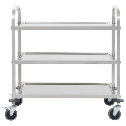 3-Tier Kitchen Trolley Stainless Steel