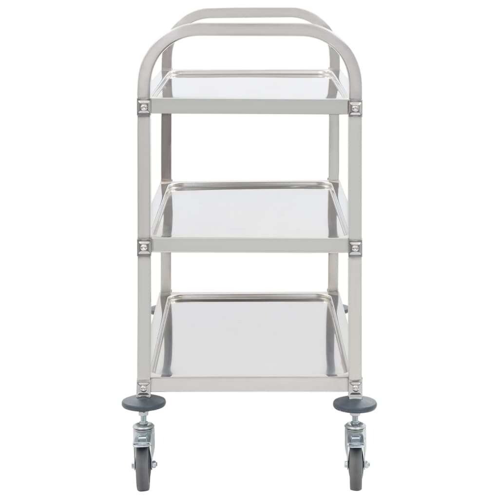 3-Tier Kitchen Trolley Stainless Steel