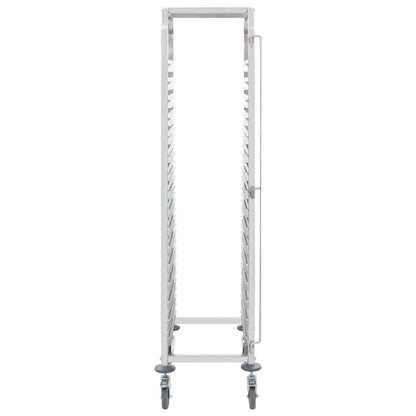 Kitchen Trolley for 16 Trays Stainless Steel