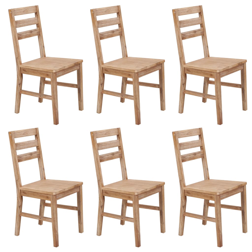 Dining Chairs 6 pcs Solid Acacia Wood - 42×49×90cm