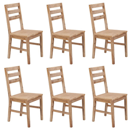 Dining Chairs 6 pcs Solid Acacia Wood - 42×49×90cm