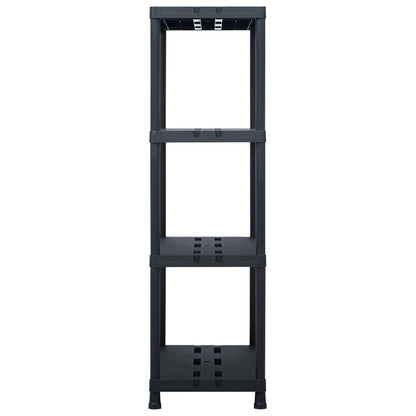 Storage Shelf Racks 2 pcs Black 220 kg Plastic