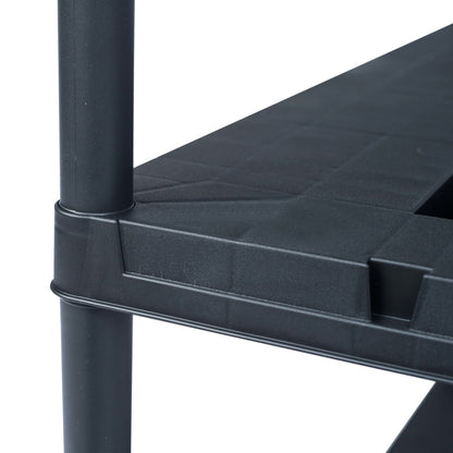 Storage Shelf Racks 2 pcs Black 260 kg Plastic
