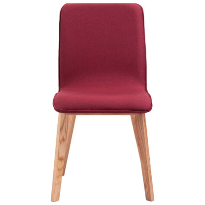 Dining Chairs 2 pcs Red Fabric - 46×59×93cm