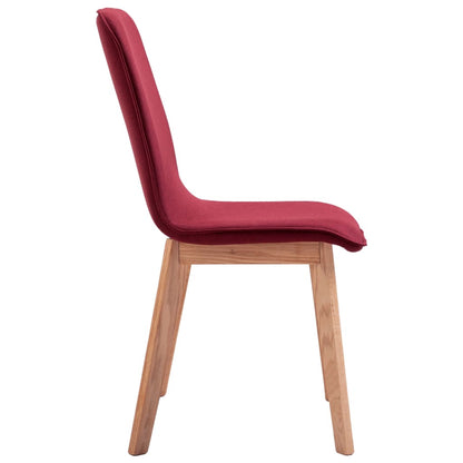 Dining Chairs 2 pcs Red Fabric - 46×59×93cm