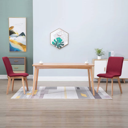 Dining Chairs 2 pcs Red Fabric - 46×59×93cm