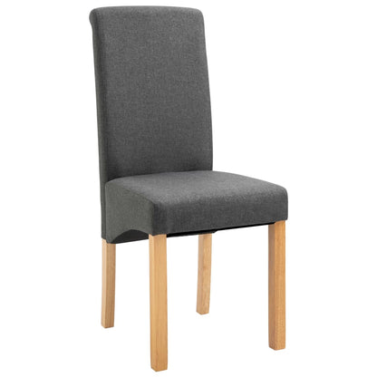 Dining Chairs 2 pcs Grey Fabric - 42×54.5×96cm