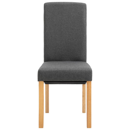 Dining Chairs 2 pcs Grey Fabric - 42×54.5×96cm