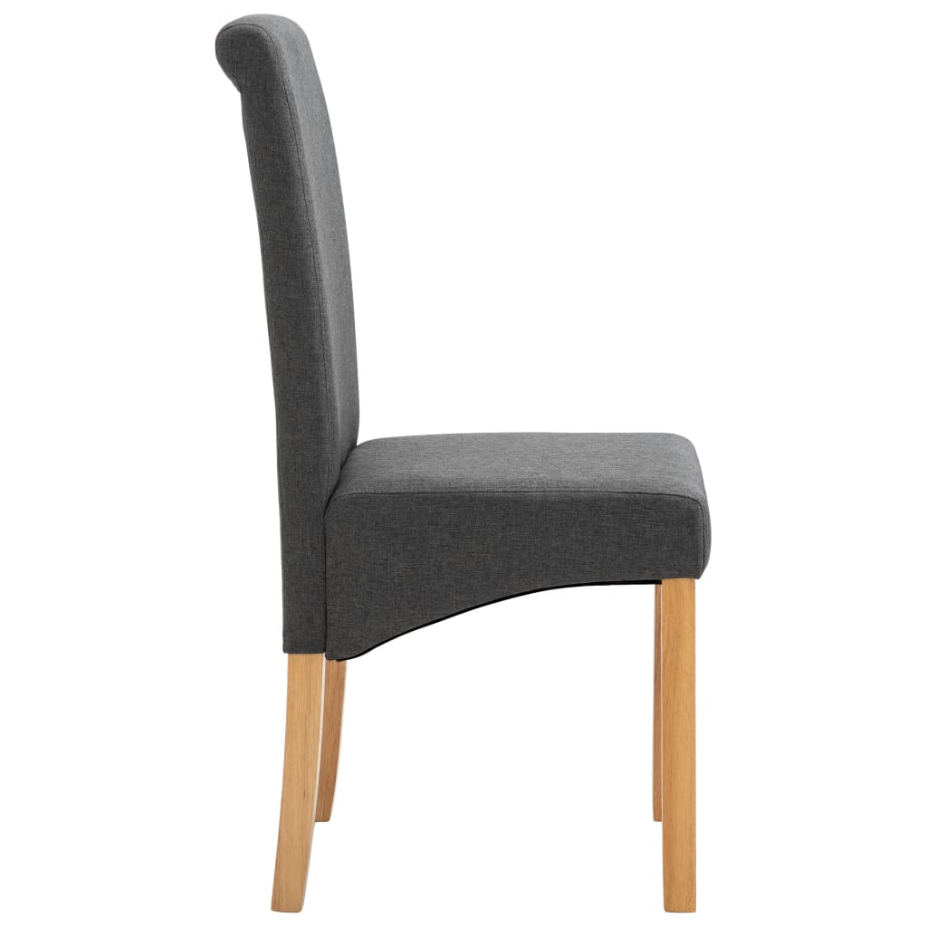 Dining Chairs 2 pcs Grey Fabric - 42×54.5×96cm