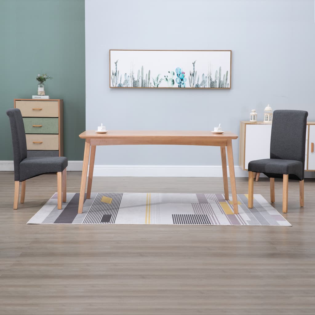 Dining Chairs 2 pcs Grey Fabric - 42×54.5×96cm