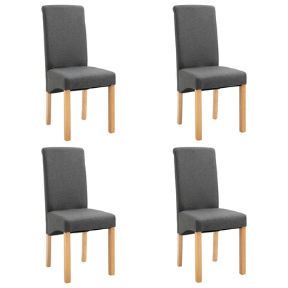 Dining Chairs 4 pcs Grey Fabric - 42×54.5×96cm