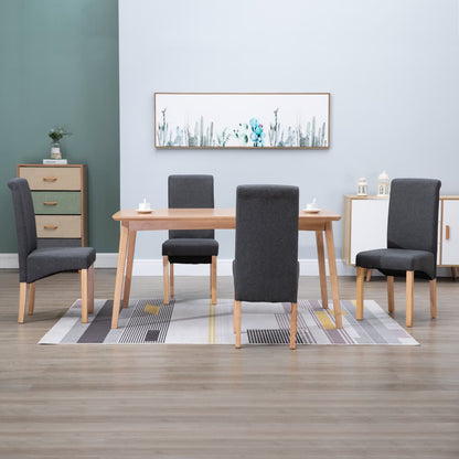 Dining Chairs 4 pcs Grey Fabric - 42×54.5×96cm