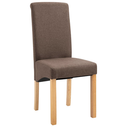 Dining Chairs 2 pcs Brown Fabric - 42×54.5×96cm