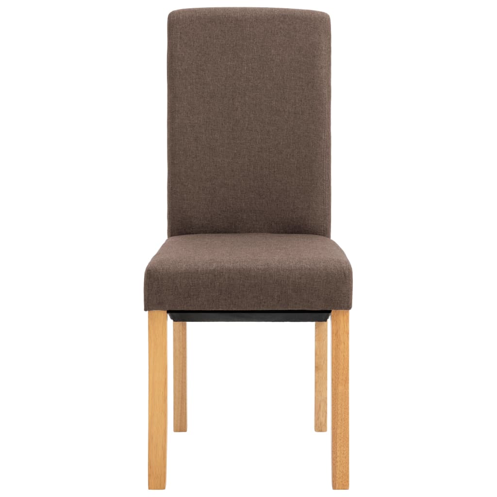 Dining Chairs 2 pcs Brown Fabric - 42×54.5×96cm