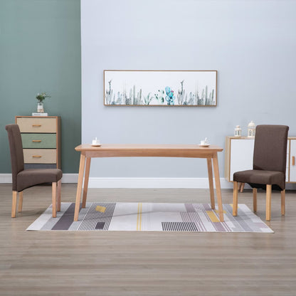 Dining Chairs 2 pcs Brown Fabric - 42×54.5×96cm