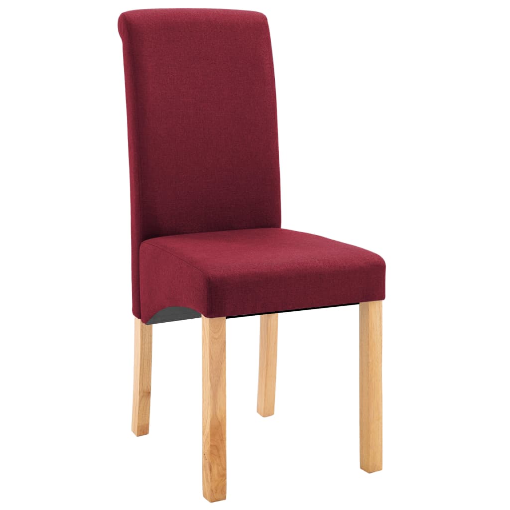 Dining Chairs 2 pcs Red Fabric - 42×54.5×96cm