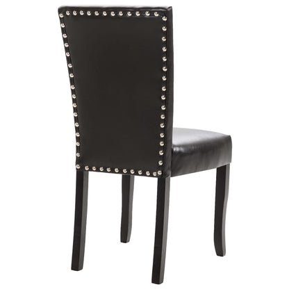 Dining Chairs 2 pcs Dark Brown faux Leather